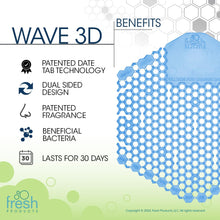 Load image into Gallery viewer, The Wave 3D Urinal Screen, Cotton Blossom, 2 per Pack, 5 Packs per Box