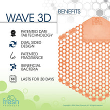 Load image into Gallery viewer, The Wave 3D Urinal Screen, Mango, 2 per Pack, 5 Packs per Box