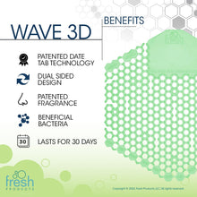 Load image into Gallery viewer, The Wave 3D Urinal Screen, Cucumber Melon, 2 per Pack, 5 Packs per Box