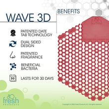 Load image into Gallery viewer, The Wave 3D Urinal Screen, Spiced Apple, 2 per Pack, 5 Packs per Box