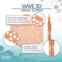 Load image into Gallery viewer, The Wave 3D Urinal Screen, Mango, 2 per Pack, 5 Packs per Box