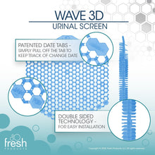 Load image into Gallery viewer, The Wave 3D Urinal Screen, Cotton Blossom, 2 per Pack, 5 Packs per Box