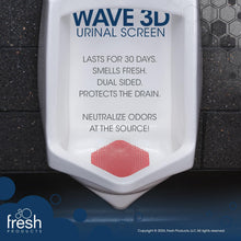 Load image into Gallery viewer, The Wave 3D Urinal Screen, Kiwi Grapefruit, 2 per Pack, 5 Packs per Box