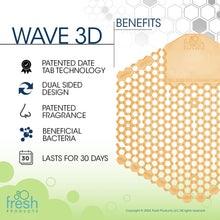 Load image into Gallery viewer, The Wave 3D Urinal Screen, Summer Sunshine, 2 per Pack, 5 Packs per Box