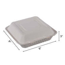 Load image into Gallery viewer, Empress Earth Hinged Lid Container, 3 Compartment, 9" x 9" x 3" - 100ct. 2/CS (EHL-93)