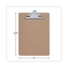 Load image into Gallery viewer, Hardboard Clipboard, 1.25" Clip Capacity, Holds 8.5" x 11" Sheets, Brown (UNV40304)