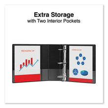 Load image into Gallery viewer, Universal Slant D-Ring View Binder, 3 Rings, 4" Capacity, 11" x 8.5", Black