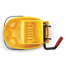 Load image into Gallery viewer, Rubbermaid Commercial WaveBrake 2.0 Mop Bucket w/Sidepress Wringer, 35 Quart, Yellow (FG758088YEL)