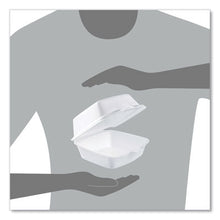 Load image into Gallery viewer, Dart Hinged Lid Styrofoam Container, 5.38" x 5.5" x 2.88", White, 125ct. - 4/CS (50HT1)