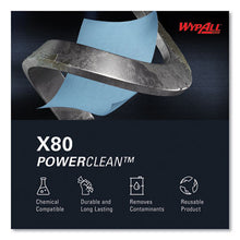 Load image into Gallery viewer, WypAll Power Clean X80 Heavy Duty Cloths, 11.1" x 16.8", Blue - 160/CS (41041)