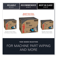 Load image into Gallery viewer, WypAll Power Clean X80 Heavy Duty Cloths, 11.1" x 16.8", Blue - 160/CS (41041)