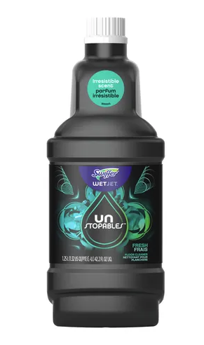 Swiffer WetJet Solution Refill, Unstopables Fresh Scent 42.2 oz. 4/CS (77810 - 61297)