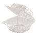 Dart ClearSeal Hinged Lid Plastic Container, Clear, 5.8" x 6" x 3", 125ct. - 4/CS (C57PST1)