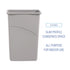 Boardwalk Slim Waste Container, 23 Gallon, Gray