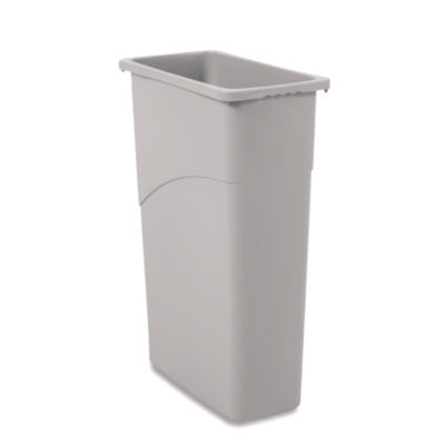 Boardwalk Slim Waste Container, 23 Gallon, Gray