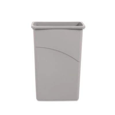 Boardwalk Slim Waste Container, 23 Gallon, Gray