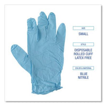 Load image into Gallery viewer, Boardwalk Nitrile Powder Free Exam Glove, Blue, Small, 5MIL - 100ct. 10/CS (BWK 382SCTA)

