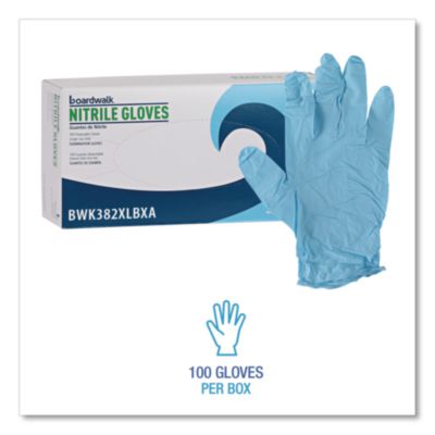 Nitrile Powder Free Exam Glove, Blue, 4MIL, X-Large, 100ct. - 10/CS
