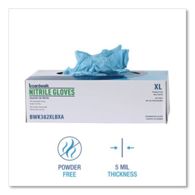 Nitrile Powder Free Exam Glove, Blue, 4MIL, X-Large, 100ct. - 10/CS
