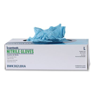 Nitrile Powder Free Exam Glove, Blue, 4MIL, Large, 100ct. - 10/CS