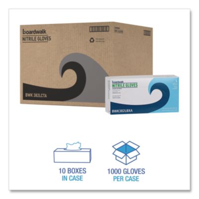 Nitrile Powder Free Exam Glove, Blue, 4MIL, Large, 100ct. - 10/CS