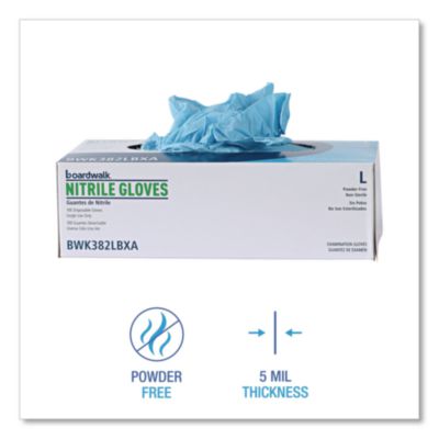 Nitrile Powder Free Exam Glove, Blue, 4MIL, Large, 100ct. - 10/CS