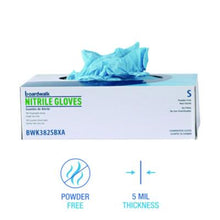 Load image into Gallery viewer, Boardwalk Nitrile Powder Free Exam Glove, Blue, Small, 5MIL - 100ct. 10/CS (BWK 382SCTA)
