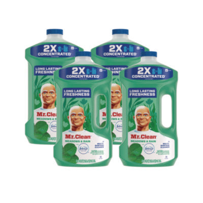 Mr. Clean Multi-Purpose Cleaner, 2X Concentrated, Meadows & Rain w/Febreze, 64 oz. - 4/CS (80749542)