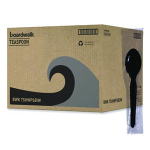 Boardwalk Heavyweight Individually Wrapped Spoon, Black - 1000/CS