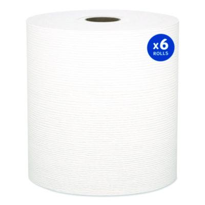Scott Essential Plus+ White Roll Towels, 8" x 600' - 6/CS (50606)