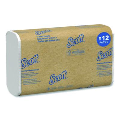 Scott Essential C-Fold Paper Towels w/Absorbency Pockets, 1-Ply, White - 2400/CS (01510)