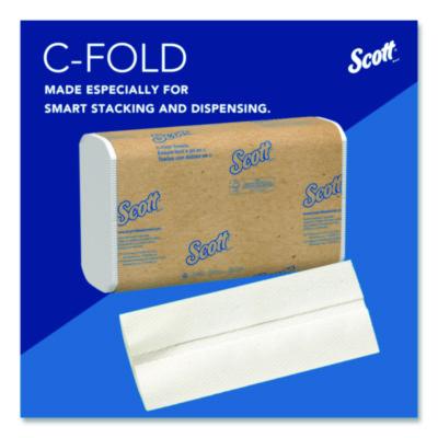Scott Essential C-Fold Paper Towels w/Absorbency Pockets, 1-Ply, White - 2400/CS (01510)