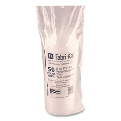 Fabri-Kal Clear Microwavable Deli Container, 8 oz. - 50ct. 10/CS (PK8SC)