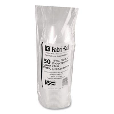 Fabri-Kal Clear Microwavable Deli Container, 16 oz. - 50ct. 10/CS (PK16C)