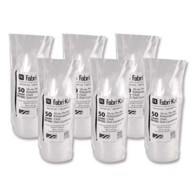 Fabri-Kal Clear Microwavable Deli Container, 16 oz. - 50ct. 10/CS (PK16C)