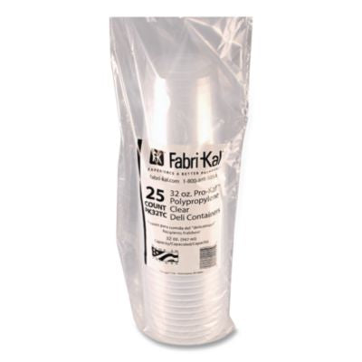 Fabri-Kal Clear Microwavable Deli Container, 32 oz. - 25ct. 20/CS (PK32TC)