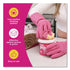 The Pink Stuff Squeezy Dual-Sided Sponge and Scrubber, 4" x 5.3", 3.8" Thick, Pink/Ivory - 12/CS
