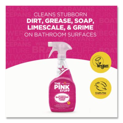 The Pink Stuff Miracle Bathroom Foam Cleaner, Fruity Scent, 25.4oz. Trigger Spray Bottle - 4/CS