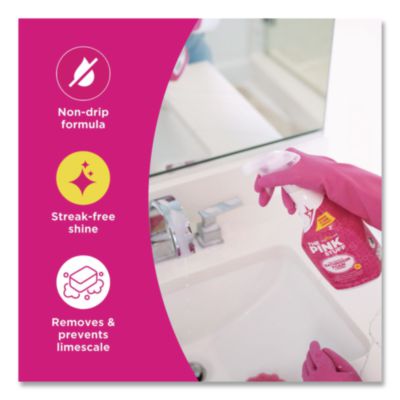 The Pink Stuff Miracle Bathroom Foam Cleaner, Fruity Scent, 25.4oz. Trigger Spray Bottle - 4/CS