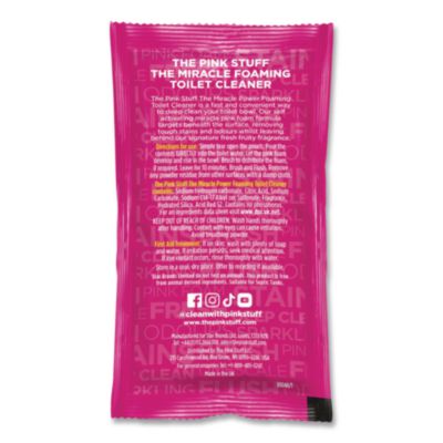 The Pink Stuff Miracle Power Foaming Toilet Cleaner, Fruity Scent, 3.5oz. Packet, 2/Box, 10BX / CS