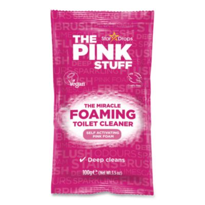 The Pink Stuff Miracle Power Foaming Toilet Cleaner, Fruity Scent, 3.5oz. Packet, 2/Box, 10BX / CS