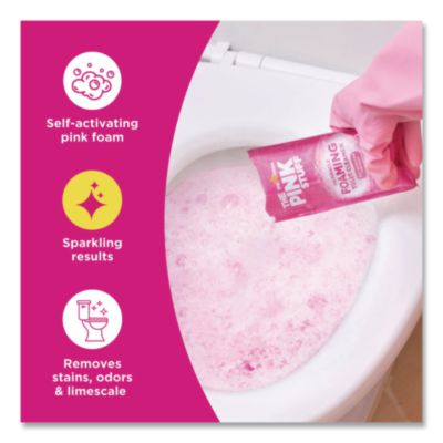 The Pink Stuff Miracle Power Foaming Toilet Cleaner, Fruity Scent, 3.5oz. Packet, 2/Box, 10BX / CS