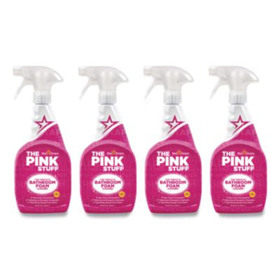 The Pink Stuff Miracle Bathroom Foam Cleaner, Fruity Scent, 25.4oz. Trigger Spray Bottle - 4/CS