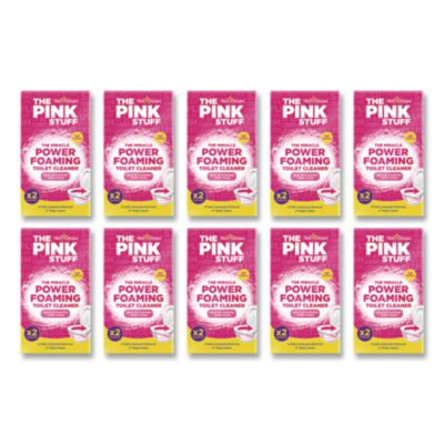 The Pink Stuff Miracle Power Foaming Toilet Cleaner, Fruity Scent, 3.5oz. Packet, 2/Box, 10BX / CS