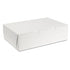 Lock Corner Bakery Box, White, 14" x 10" x 4", Non-Window - 100/BNDL (1925 / 1025 / F202-14104)