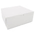 Lock Corner Bakery Box, White, 10" x 10" x 4", Non-Window - 100/BNDL (0973)