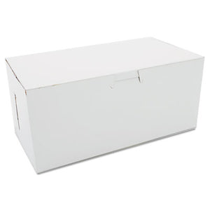 Lock Corner Bakery Box, White, 9" x 5" x 4", Non-Window - 250/BNDL (0949)