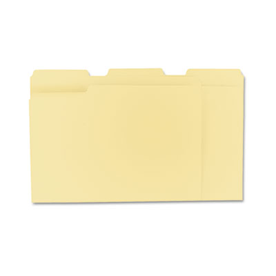 Top Tab File Folders, 1/3-Cut Tabs, Assorted, Letter Size, 0.75" Expansion, Manilla - 100/BX (12113)