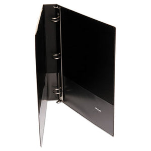 Universal Economy Round Ring View Binder, 3 Rings, 1" Capacity, 11" x 8.5", Black