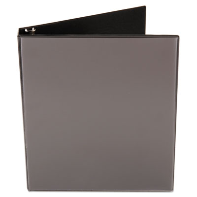 Universal Economy Round Ring View Binder, 3 Rings, 1" Capacity, 11" x 8.5", Black